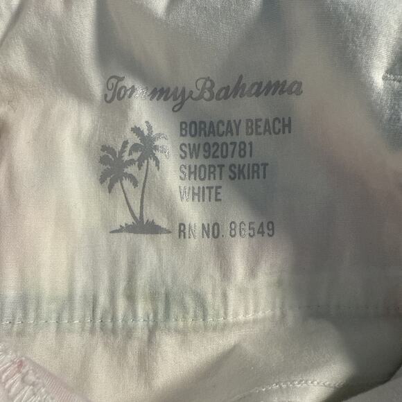 Tommy Bahama Boracay Beach Royal Botanic Skirt Sz 6 White Floral Tropical NWT - Picture 10 of 12